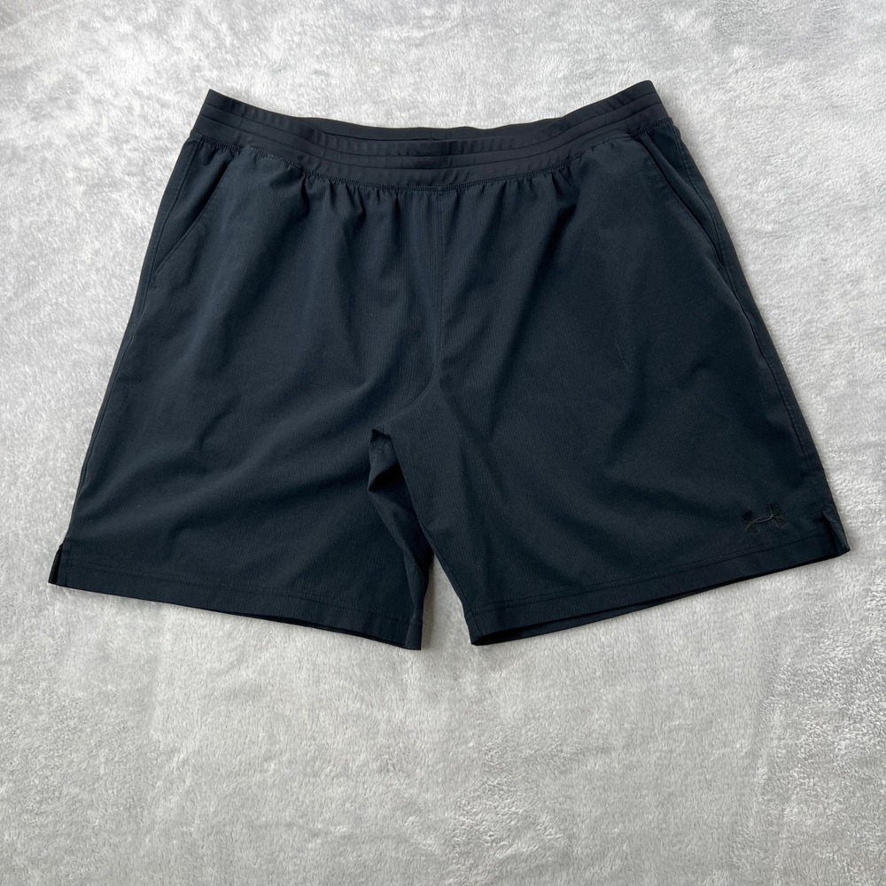 Under Armour HeatGear Training Shorts 2XL Black Men Athletic Ripstop